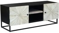 Porta tv per soggiorno Industrial in Legno,Metallo cm 140x46x56 - WILFORD