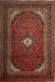 Kashan Tappeto persiano 250x370 Blu (Iran) Annodato A Mano