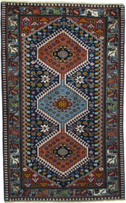 Yalameh Tappeto persiano 140 x 80 Blu (Iran) Annodato A Mano