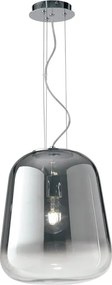 Lampadario Glamour Smoke nero paralume fumo E27 Ø34cm LUCE AMBIENTE DESIGN