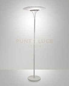 Vela lampada da terra bianca a led 3000k - 24w - 2180 lm dimmerabile