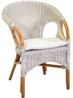 Poltrona da Giardino 60x60xh82 cm in Rattan Lucrezia Bianco