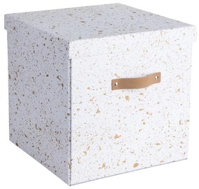 Scatola portaoggetti in oro e bianco Logan - Bigso Box of Sweden