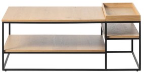 Tavolino in colore naturale 70x120 cm Rivoli - Unique Furniture