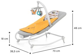 KINDERKRAFT - Dondolo vibrante per bambini con melodia FELIO 2 giallo