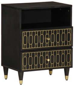 Comodino 50x33x60 Cm İn Legno Massello Di Mango /