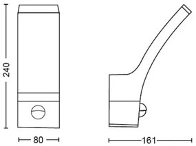 Philips - LED Applique da esterno con sensore SPLAY LED/3,8W/230V IP44