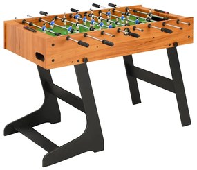 Calcio Balilla Pieghevole 121x61x80 Cm Marrone Chiaro /
