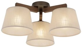 Brilagi - Lampadario a plafone LATTE 3xE27/15W/230V pino/beige