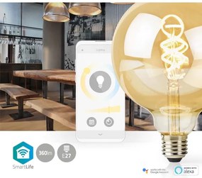 Nedis WIFILRT10G125 - Lampadina LED dimmerabile E27/4,9W/230V Wi-Fi 1800-6500K