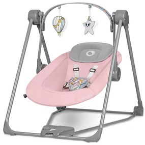 Lionelo - Dondolo per bambini OTTO 4xLR14 Rosa baby