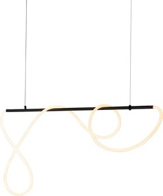 Lampada a sospensione di design nera con LED dimmerabile a 3 livelli - Danisha