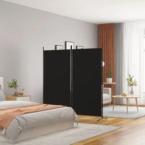Divisorio A 2 Pannelli Nero 175x180 Cm İn Tessuto /