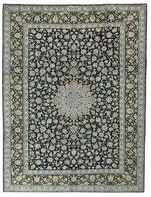 Kashan Tappeto persiano 390x290 Blu (Iran) Annodato A Mano