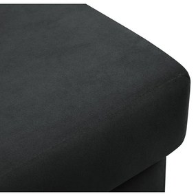 Poggiapiedi grigio scuro con rivestimento in velluto Kyoto – Cosmopolitan Design