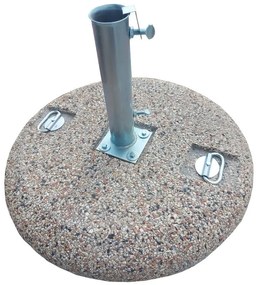 Base per ombrellone in Cemento Graniglia tricolore Base ombr Zaffiro + TuboØ 70 x H 11 cm