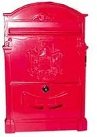 cassetta postale in alluminio per esterni residence rossa - cm.25x9x41h. colore rosso fer74155