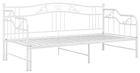 Telaio divano letto estraibile bianco in metallo 90x200 cm