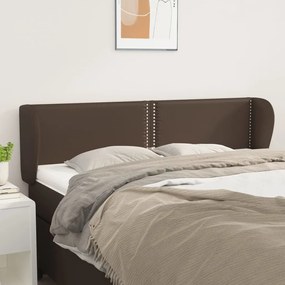 Testiera Ad Orecchio Marrone 147x23x78/88 Cm İn Similpelle /