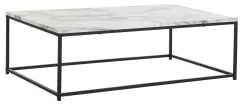 Tavolino da Caffè DKD Home Decor Bianco Nero Metallo Legno MDF 110 x 60 x 34 cm