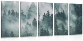 Quadri 5 pezzi – Montagne nella nebbia