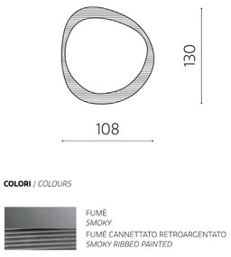 Specchio sagomato KIMI con cornice cannettata Fumč