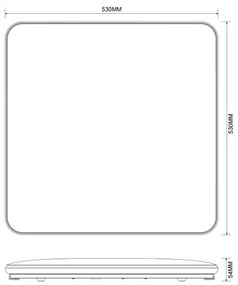 Zuma Line JE-DHS-0530-CH - Plafoniera LED dimmerabile OMAR LED/48W/230V cromo