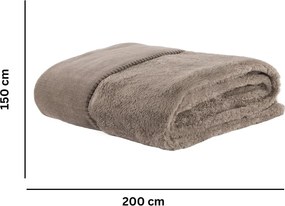 Coperta grigio tortora in micropile 150x200 cm Tomo – Tiseco Home Studio