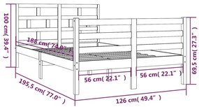 Giroletto 120x190 cm Small Double in Legno Massello