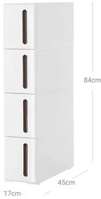 Scaffale a ripiani MARGE bianco/marrone