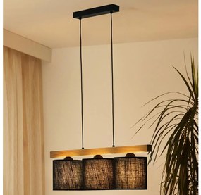 Brilagi - Lampadario a sospensione con filo FOREST 3xE27/15W/230V pino/nero