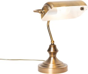 Lampada da tavolo classica / lampada da notaio bronzo - Banker