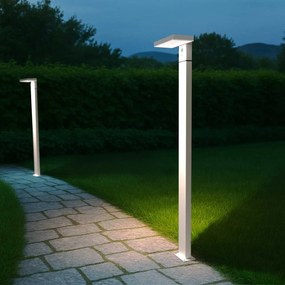 Paletto da giardino Solare Bianco 100cm con Sensore Mov. e Picchetto Colore Bianco Naturale 4.000K