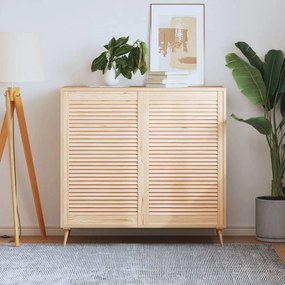Ante Con Design A Lamelle 2 Pz 99,3x59,4 Cm İn Legno Di Pino /