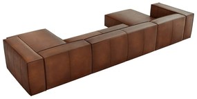 Divano angolare in pelle marrone cognac (a U) Madame - Windsor &amp; Co Sofas