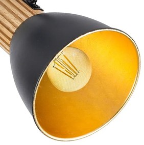 Brilagi - Faretto ODENSE 3xE14/10W/230V legno di caucciù/nero