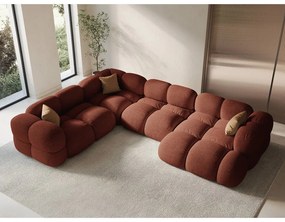 Divano angolare color mattone (con penisola a sinistra/a U) Loretto – Cosmopolitan Design