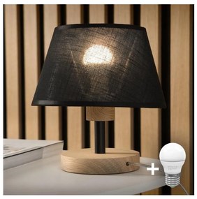 Brilagi - LED Lampada da tavolo ANTHONY 1xE14/40W/230V quercia/nero