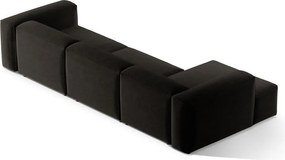 Divano angolare nero (con penisola a sinistra/con chaise lounge) Bergamo – Cosmopolitan Design