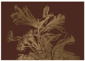 KEK Amsterdam Wandbild Engraved Flowers Gold 5 - XL