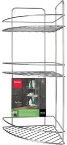 Mensola da bagno color argento lucido in acciaio Luxy – Metaltex