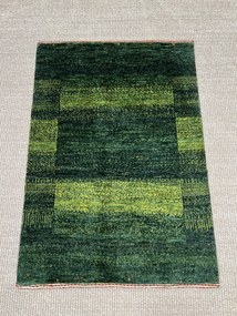 Loribaft Tappeto persiano 60x90 Verde (Iran) Annodato A Mano