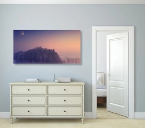 Quadro su tela – Luna piena sopra il villaggio