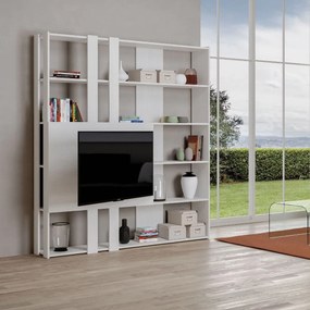 Libreria Multifunzionale Porta TV Kato 178x204x36 cm, Libreria M / Bianco Frassino