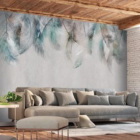 Fotomurale adesivo  Colourful Feathers  Larghezza x Altezza Home decor 98x70