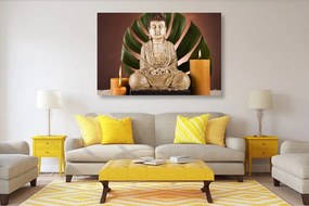 Quadro su tela – Buddha con natura morta rilassante