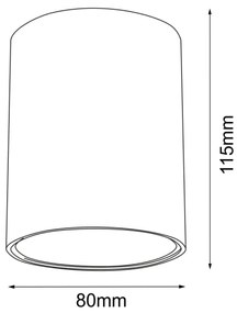Brosline 1255 - Faretto POINT 1xGU10/10W/230V bianco