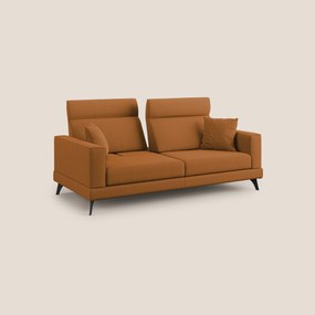 Slide Divano con schienali traslanti e poggiatesta in tessuto simil cotone impermeabile T19 arancio