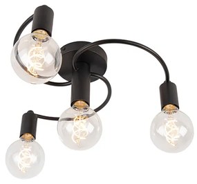 Lampada da soffitto intelligente nera con 4 G95 WiFi - Facil