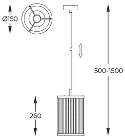 Zuma Line P0528-01F-F4AC - Lampadario a sospensione con filo SERGIO 1xE14/40W/230V cromo